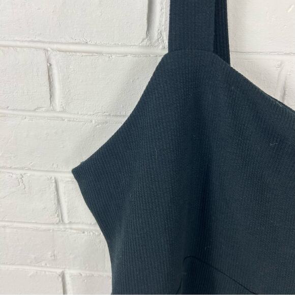 Forever 21 Plus Size Black Ribbed Stretchy Knit Leg Slit Dress Size 3X - Picture 7 of 9